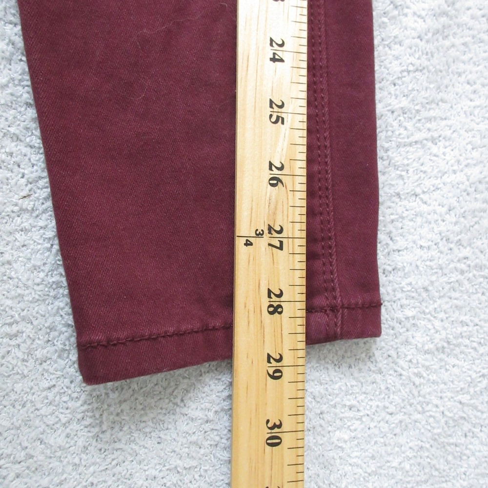 Seven7 Women's Tummy Less High Rise Skinny Jeans Burgundy Size 6 (30x29) - Picture 8 of 13